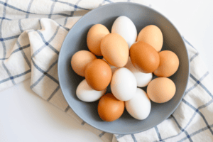 multi colored chicken eggs