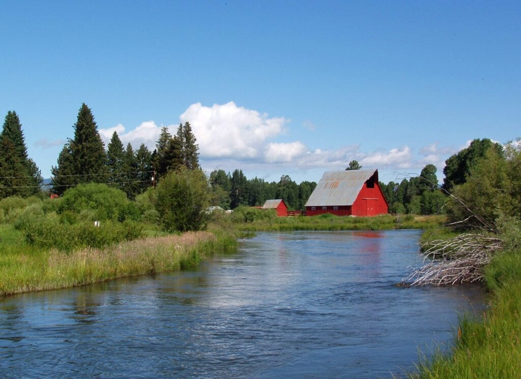 surface water flowing through a ranch