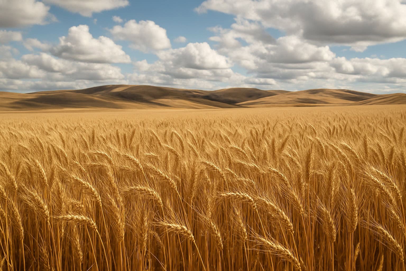 Washington State dryland wheat field ready for harvest.