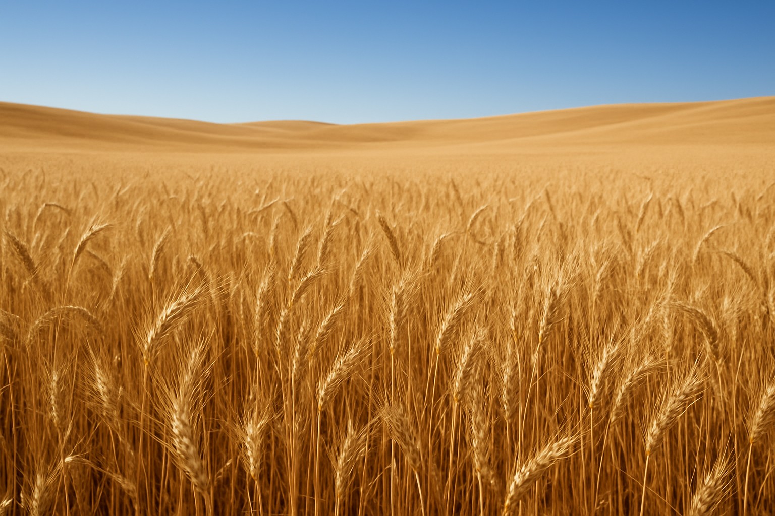 Dryland wheat fields in eastern Washington.