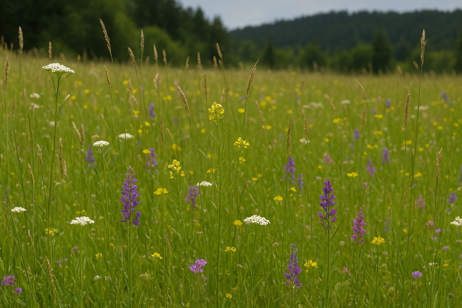 Meadow in Washington State with native vegetation for wildlife forage.