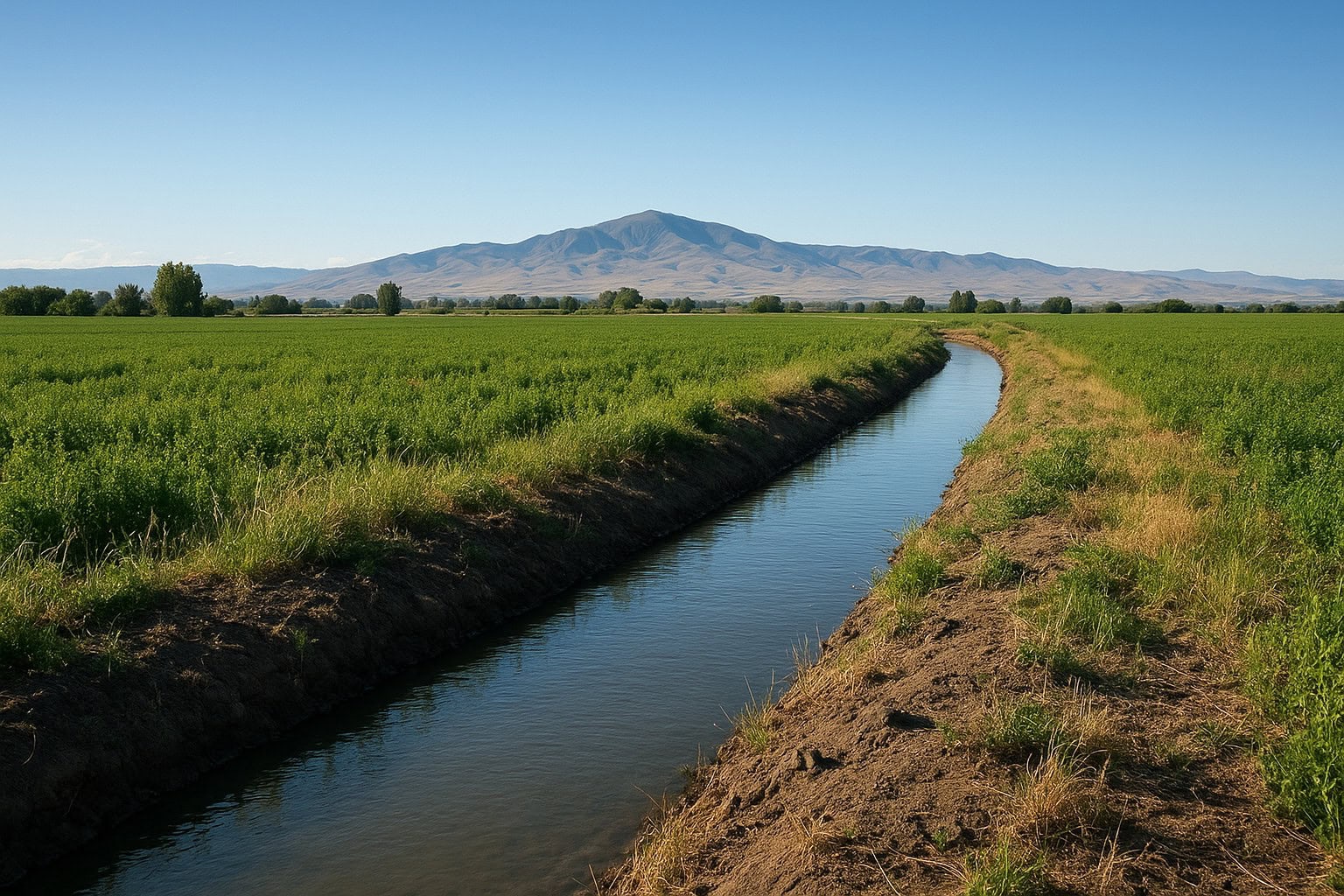 Irrigation canal in Columbia Basin, Washington.