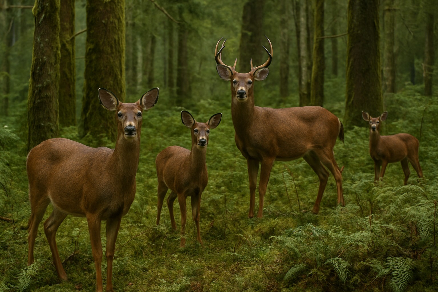 Deer in a Washington forest representing valuable wildlife habitat.