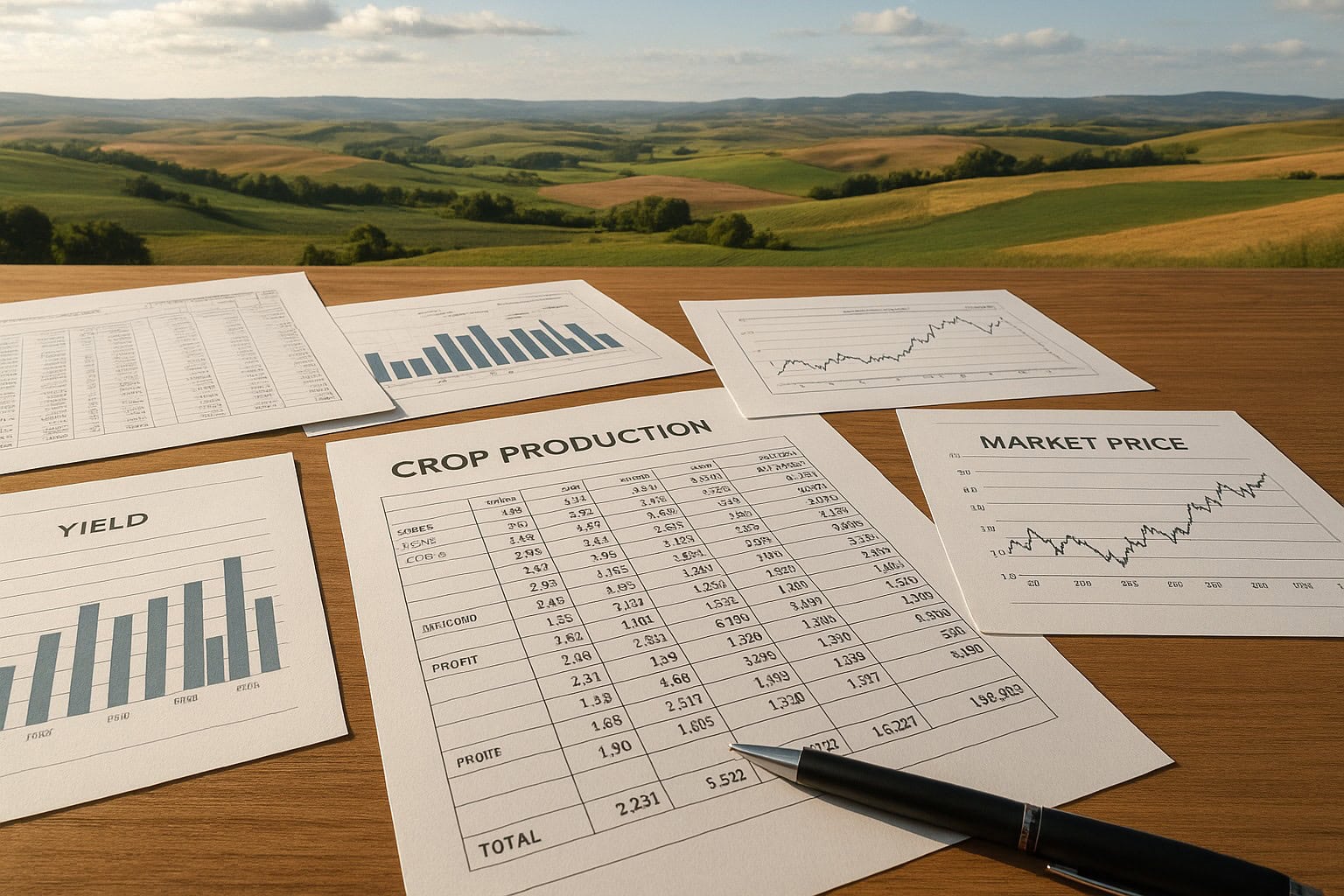 Financial documents for crop production in Washington.