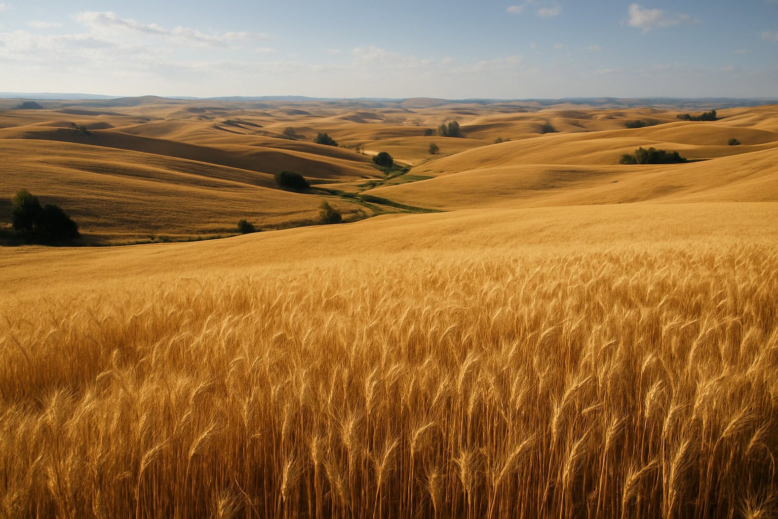 Palouse wheat fields in Washington, symbolizing ancestral land.