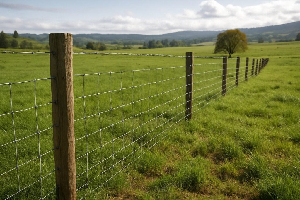 Secure livestock fencing on a Washington State ranch.