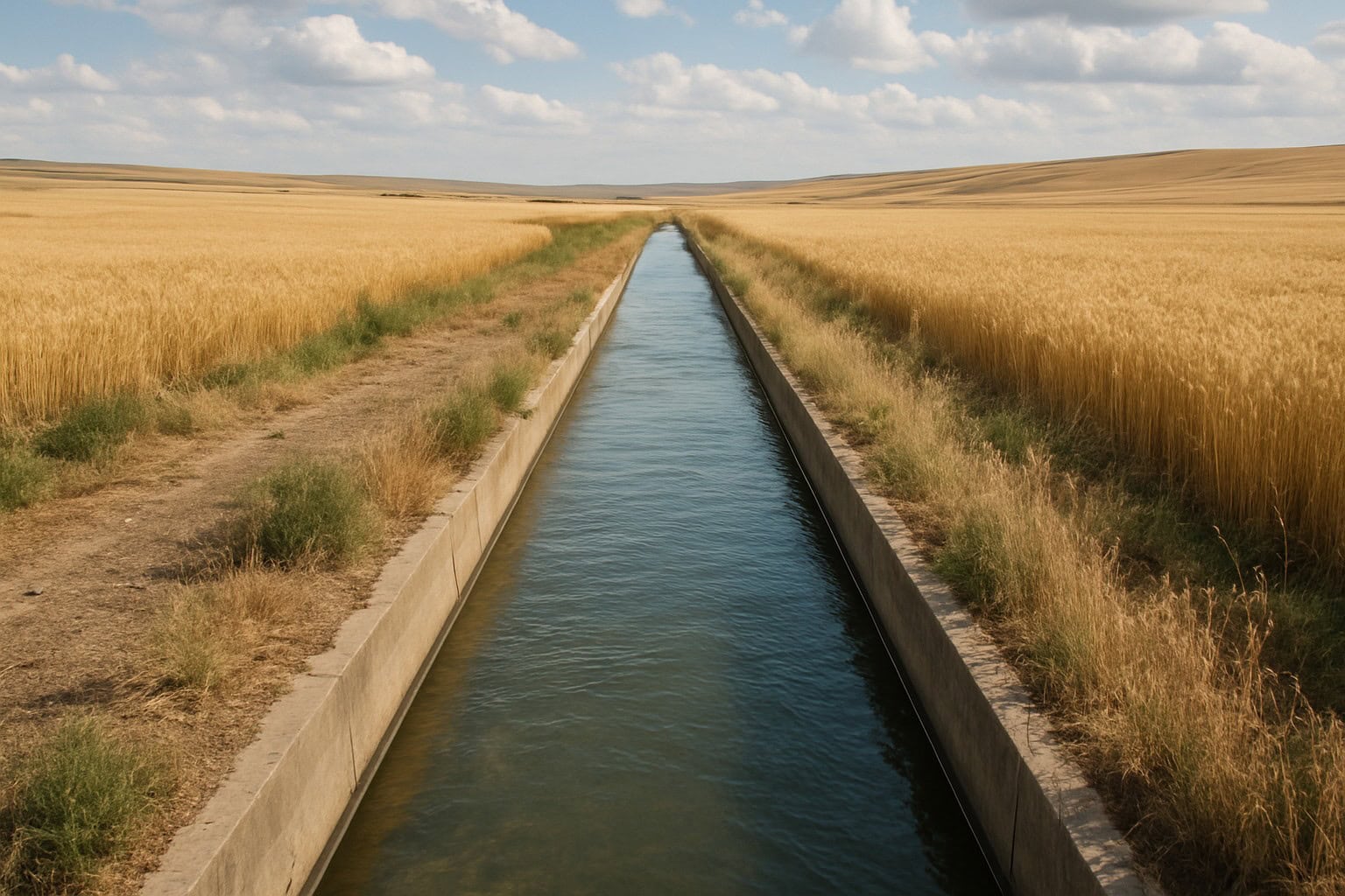 Irrigation canal on Washington farmland