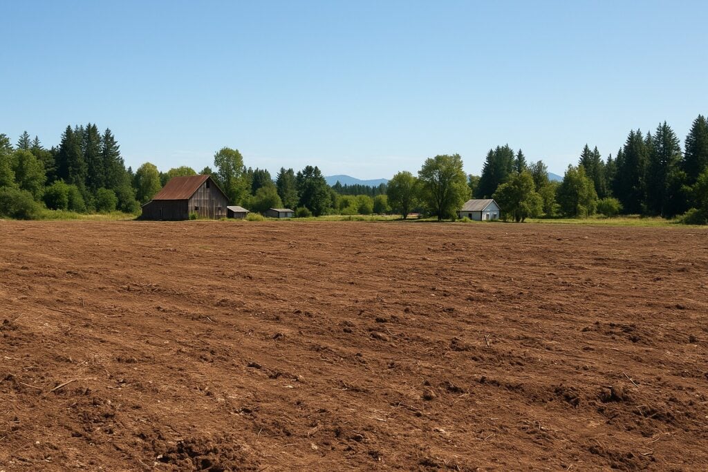 Cleared rural Washington State property ready for sale.